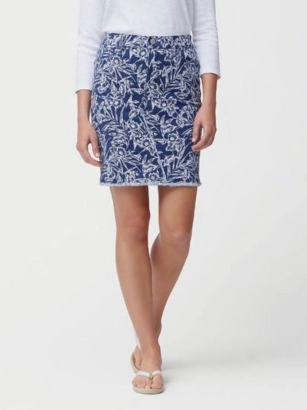 TOMMY BAHAMA Mar-A-Sketch Denim Skirt in Eclipse Blue
